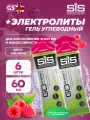 SCIENCE IN SPORT (SiS) Go Energy + Electrolyte Gels 6 x 60 мл + электролиты, Малина
