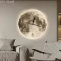 Настенные часы в форме луны; светящиеся настенные часы