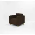 Кресло Томи, офисное, с подлокотниками, Велюр, Цвет Коричневый, 80х78х77 см