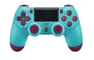 Беспроводной геймпад для PS4 с зарядным кабелем, Аквамарин / Bluetooth / Джойстик для PS и ПК