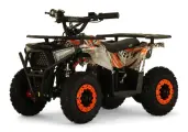 Электроквадроцикл RiverToys MIKA, для детей, 4 колеса, 3 аккумулятора, 1 место, оранжевый