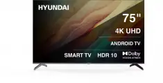 Телевизор LED Hyundai 75 H-LED75BU7009 Android TV Frameless черный 4K Ultra HD 60Hz DVB-T DVB-T2 DVB-C DVB-S DVB-S2 USB WiFi Smart TV