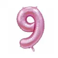 Воздушный шар Веселая затея Цифра 9, Сатин Pink, 40 дюймов