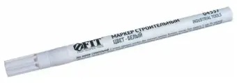 Маркер строительный с жидким красящим составом, белый 138 х 11 мм | код 04337 | FIT (10шт. в упак.)