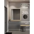 Зеркало с подсветкой в алюминиевой раме настенное ONE MARKET 100х90 см. Свет: Теплый Белый 3000К. Черное