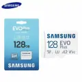 Карта памяти microSDXC 128 GB Samsung Evo Plus Class 10, V30, A2, UHS-I U3, R 160 МБ/с, адаптер на SD