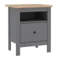 Сага тумба прикроватная серая/ясень