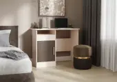 Компьютерный стол с тумбой №4, ЛДСП (венге/белфорт), 97х50х75 см