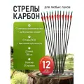 Стрелы REZERV CarbonFlex, карбоновые, со съемными наконечниками, для лука, красные, 30