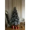 Елка искусственная литая+ПВХ заснеженная с гирляндой Сибирская, 240 см