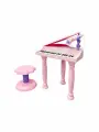 Детское пианино Grand, синтезатор музыкальный с микрофоном и стульчиком