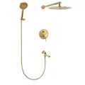 Душевой комплект Grocenberg Gold GB5001, управление рычагом, золотой