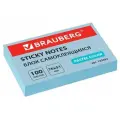 Блок самоклеящийся (стикеры) BRAUBERG, пастельный, 76х51 мм, 100 листов, голубой, 122692 (цена за 1 ед. товара)