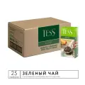 Чай TESS Flirt пак. зел. с добав. Персика и клубники (1.50гx25п) картон double sachet 10 упаковок по 37,5 гр.