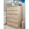 Комод для одежды большой деревянный Lazurit Ketrin высокий узкий под телевизор прихожую с ящиками детский 79х113х51
