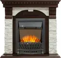 Royal Flame Каминокомплект Dublin - Темный дуб / Сланец белый с очагом Aspen Black