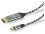 Кабель адаптер USB-C M DisplayPort 1.4 M 8K, 1.8м, нейлон, однонаправленный, KS-is