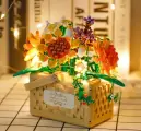 Конструктор 3D из миниблоков Balody Корзина-шкатулка с цветами Подсолнухи с запахом и подсветкой 1295 элементов - BA21072