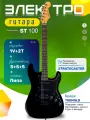 Электрогитара Stratocaster Двойной чёрный Fabio ST100 Double BK S-S-S, 1V+2T (Электрогитара для начинающих)