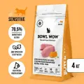 Корм Bowl Wow NATURAL SUPER PREMIUM, для взрослых кошек, с чувствительным пищеварением, 4кг