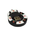 Подарочная флешка фишка для покера черная USB-накопитель сувенирный 256GB USB 3.0