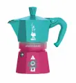 Гейзерная кофеварка Bialetti Moka Express Игра в кальмара розово-голубая, 3 порции, 130 мл