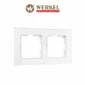Рамка из стекла на 2 поста Werkel Favorit W0021101 цвет белый