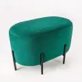 Пуф SAMOYLOV MEBEL пуфик в прихожую зеленый. Банкетка велюровая