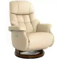 Кресло реклайнер электрическое «Relax Lux Electro» белое, натуральная кожа