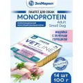 Влажный корм CHESTER VetLine Monoprotein для взрослых собак паштет из индейки с зеленым горошком 100 г х 14 шт