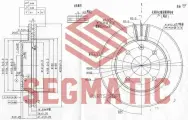 Диск тор. пер. Chevrolet Lacetti, Daewoo Nubira 03- 1.4 16V, 1.6, 1.8, Chevrolet Rezzo 05- SEGMATIC арт. SBD30093032