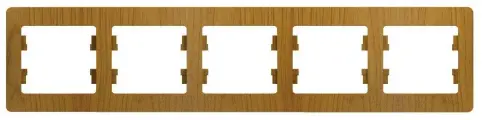 Рамка пятипостовая дерево Дуб, Schneider Electric Glossa