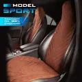Накидки на передние сиденья автомобиля SV M Sport из алькантары от Barashkov. Шоколадный