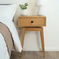 Тумба прикроватная Zolo из натурального дерева - дуб. Высота 60 см. Парящий корпус 30х39 см.