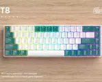 Клавиатура механическая русская Wolf T8 игровая с RGB подсветкой проводная для компьютера ноутбука Gaming/game keyboard usb светящаяся