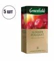 Чай в пакетиках Summer Bouquet 25 пакетиков. Чай гринфилд. Чай GREENFIELD фруктовый - 5уп