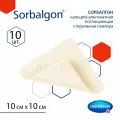 Sorbalgon (Сорбалгон) - Стерильная повязка из волокон кальция-альгината, 10 см х 10 см, 10 шт.