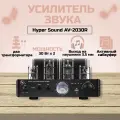 Ламповый усилитель звука HYPER SOUND AV-2030R, черный алюминиевый корпус, эстетика и мощь в одном устройстве, 60 Вт.