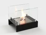 Биокамин настольный, сталь/стекло, черный, 1.27кВт, 21x25x20см Арлекино Lux Fire