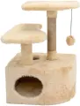 Домик когтеточка Чип угловой со ступенькой джут бежевый 48 х 51 х 65 см (1 шт)