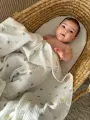 Плед муслиновый для новорожденных 110х90 четырехслойный