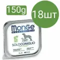 Влажный корм Monge Monoprotein SoloConiglio Dog, для собак, паштет со вкусом кролика (18шт по 150г)