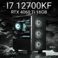 OXYGEN Intel Core i7 12700KF, RTX 4060 Ti 16GB, DDR5 32GB, SSD 2000GB Черный