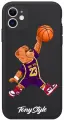 Черный силиконовый чехол для iPhone 11 Tony Style баскетболист с мячом