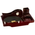 Набор настольный 4в1 с визитницей, красное дерево
