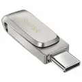 Флэш-накопитель SanDisk Ultra Dual Drive Luxe USB-C, 512 Гб, серебристый