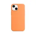 Чехол силиконовый Магсейф для iPhone 13 Mari Gold с анимацией NFC, Silicone case Магсейф для айфон 13 - Оранжевый