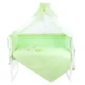 Комплект в кроватку бортики для новорожденных для мальчика и девочки Сладкий Сон (зеленый)