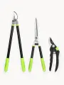Набор для сада и огорода (сучкорез, кусторез, секатор) Deli DL580003 (термообработанная поверхность, противоскользящая рукоять, сталь 55С)