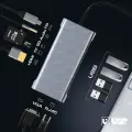 Док-станция, переходник 11 в 1, HDMI с поддержкой 4К, VGA, USB, Type-C, AUX, LAN 1000 Мбс